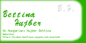 bettina hujber business card